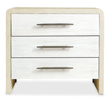 Cascade Three-Drawer Nightstand Whites/Creams/Beiges  Hooker Furniture