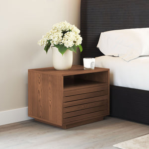 Zuo Modern Slit Nightstand In Walnut - Modern Design, Stylish Storage Solution For Contemporary Homes Walnut Rubberwood,Mdf 110653-zuo-modern