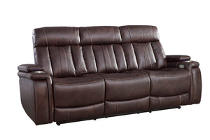 Parker House Parker Living Royce - Fantom Brown Power Reclining Sofa with Drop Down Console Fantom Brown 88% Polyester / 12% PU (W) MROY#832PH-FNB