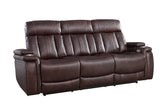 Parker Living Royce - Fantom Brown Power Reclining Sofa with Drop Down Console