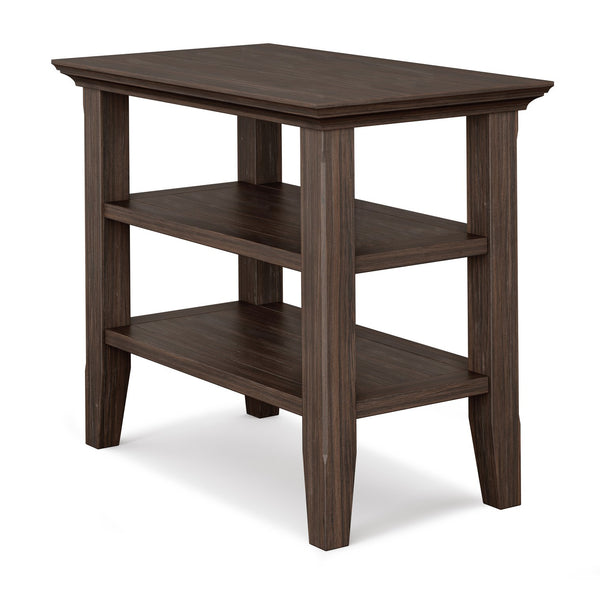 English Elm Acadian Solid Wood Narrow Side Table - Versatile Farmhouse Brown Accent For Small Spaces & Storage B136P159696