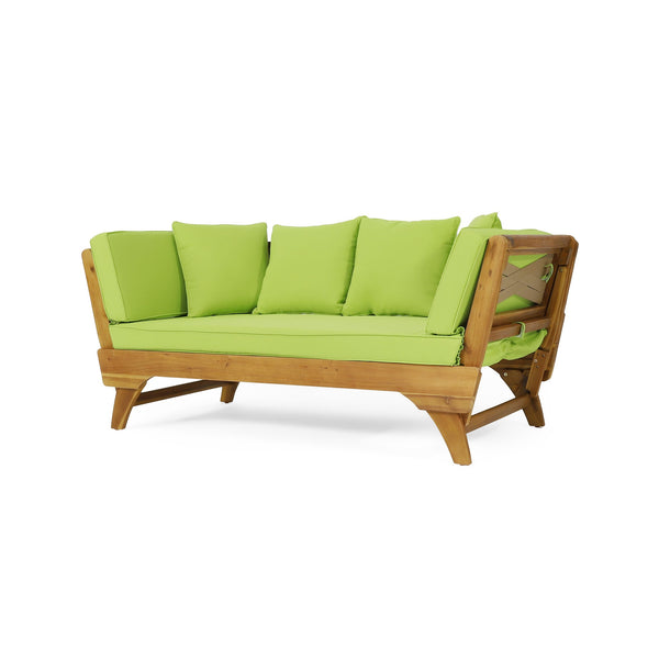English Elm Christopher Knight Home® - Expandable Daybed With Cushions - Stylish Acacia Wood Outdoor Couch, Convertible Sofa & Pillows 69489.00LGRN