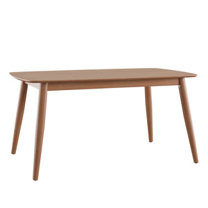 Homelegance By Top-Line Dakota Mid-Century Modern Tapered Dining Table Natural Rubberwood