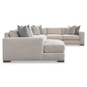 Bernhardt Bernhardt Drew Plush Fabric Sectional with Wooden Legs for Spacious Living Rooms K2305