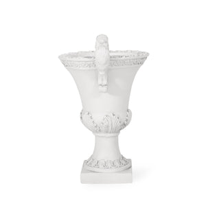 English Elm Mgo Roman Botanical Relief Urn Planter Faux Stone Finish for Patio or Entryway 63404.00WHI