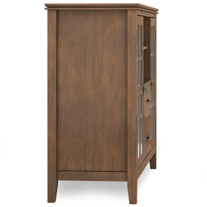 English Elm Artisan Tall Tv Media Stand - Rustic Natural Wood Storage Unit For Up To 60" Tvs, Stylish Design B136P158410