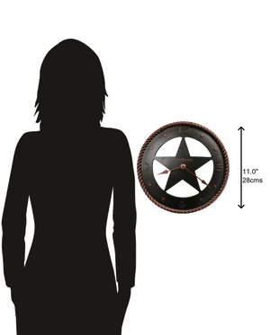 Hekman Furniture 625445 Maverick Wall Clock - Elegant Oil-rubbed Bronze Design With Quiet Quartz Movement & Star Accents  Maverick Wall Clock 625445