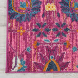 Nourison Passion PSN01 Machine Made Power-loomed No Border Indoor Only Bohemian Transitional Rug Fuchsia, Pink 100% Polypropylene 99446389695