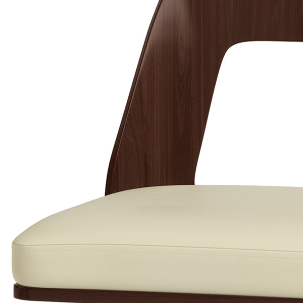 English Elm Ellison Bentwood Swivel Bar Stool Set Of 2 - Stylish Cream Vegan Leather For Modern Spaces B136P158612