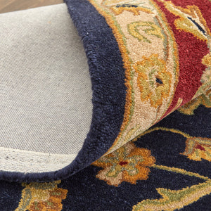 Feizy Rugs Wagner Hand Tufted Wool Oriental Rug - Durable, Stain-resistant Design Perfect For High-traffic Areas Blue,Red,Gold Wool Wgr8942fnvyredf00