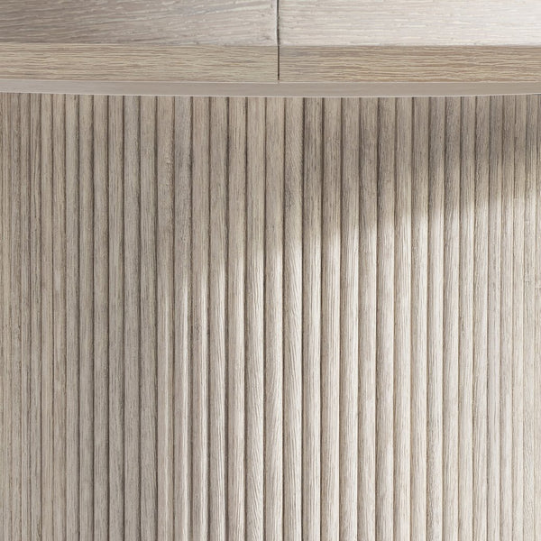 Bernhardt Bernhardt Lucerne Wire-brushed Oak Round Dining Table with Reeded Pedestal Base K2294