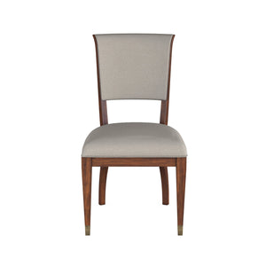 A.R.T. Furniture Newel Side Chair - Vintage Cherry Finish, Upholstered Comfort & Antique Brass Accents - Set Of 2 Required - Set Of 2 Brown, Beige Poplar And Parawood Solids,Cherry Veneers,Foam,Fabric,Metal 294202-1406