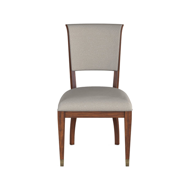 A.R.T. Furniture Newel Side Chair - Vintage Cherry Finish, Upholstered Comfort & Antique Brass Accents - Set Of 2 Required - Set Of 2 Brown, Beige Poplar And Parawood Solids,Cherry Veneers,Foam,Fabric,Metal 294202-1406