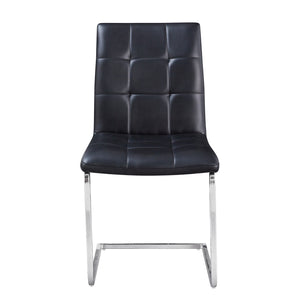 Steve Silver Escondido Black Leatherette Side Chair, Set of 2 ED480SK