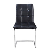 Escondido Black Leatherette Side Chair, Set of 2