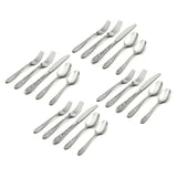 Lenox Oneida Ivy Flourish 20 Piece Fine Flatware Set, Service for 4 Metallic, STAINLESS METAL T638020A