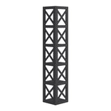 Homelegance By Top-Line Julius X-Frame 5-Shelf Bookcase Black Rubberwood