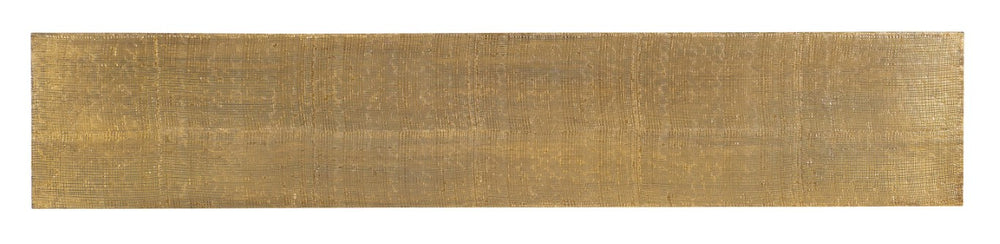 Hooker Furniture Melange Kanchan Sofa Console — Solid Mango Wood Core With Hand-Applied Gold Metal Cladding, Slim 74" 628-85637-15
