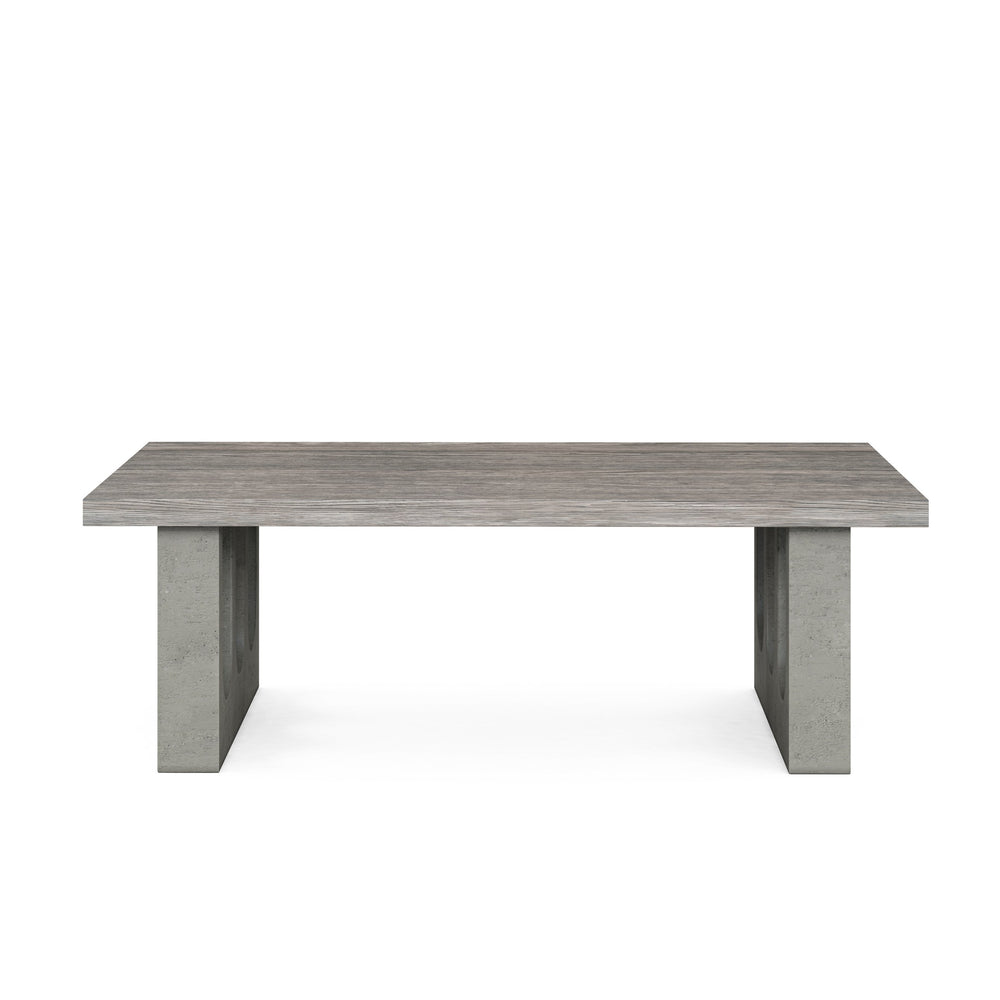 A.R.T. Furniture Vault Cocktail Table With Concrete-look Base, Parawood Solids & Oak Veneers For Stylish Living Spaces Gray Parawood Solids,White Oak Veneers,Resin 285300-2340