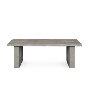 A.R.T. Furniture Vault Cocktail Table With Concrete-look Base, Parawood Solids & Oak Veneers For Stylish Living Spaces Gray Parawood Solids,White Oak Veneers,Resin 285300-2340