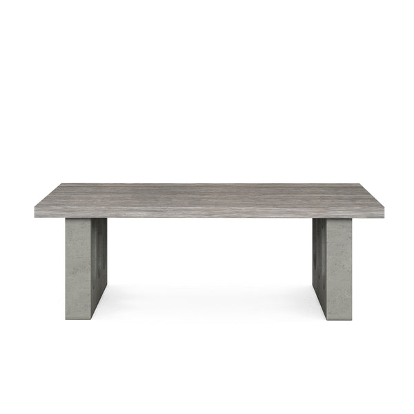 A.R.T. Furniture Vault Cocktail Table With Concrete-look Base, Parawood Solids & Oak Veneers For Stylish Living Spaces Gray Parawood Solids,White Oak Veneers,Resin 285300-2340