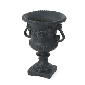 English Elm Buena Vista Handcrafted Urn Planter Sculptural Indoor Outdoor Garden Focal Piece 62166.00BLK