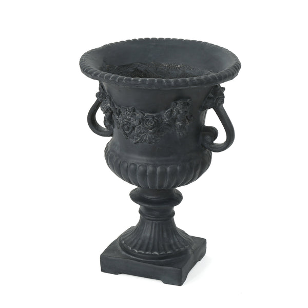 English Elm Buena Vista Handcrafted Urn Planter Sculptural Indoor Outdoor Garden Focal Piece 62166.00BLK