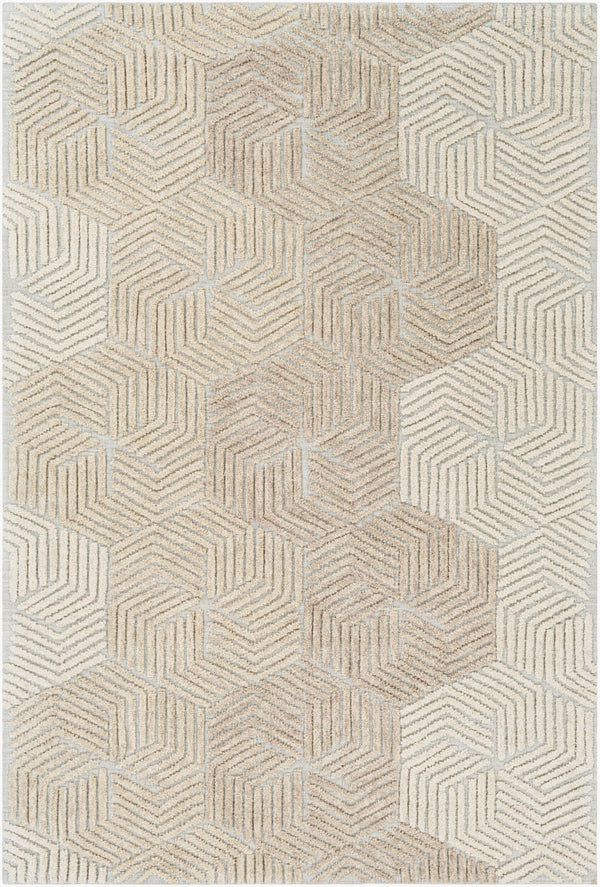 Surya Oakland Oaa-1000 2' X 3' Hand-tufted Wool Rug - Modern Low Pile Design For Chic Home Décor Cream Wool Oaa1002-23