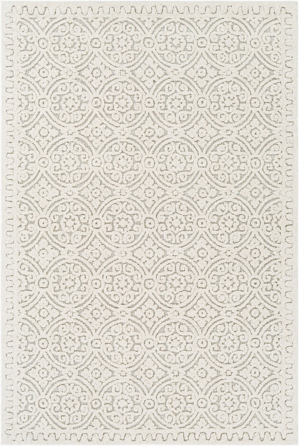 Surya Oakland Oaa-1000 2' X 3' Hand-tufted Wool Rug - Modern Low Pile Design For Chic Home Décor Cream Wool Oaa1008-23