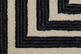 Feizy Rugs Maguire Wool/Nylon Hand Tufted Industrial Rug Gray/Ivory/Black 8' x 10'