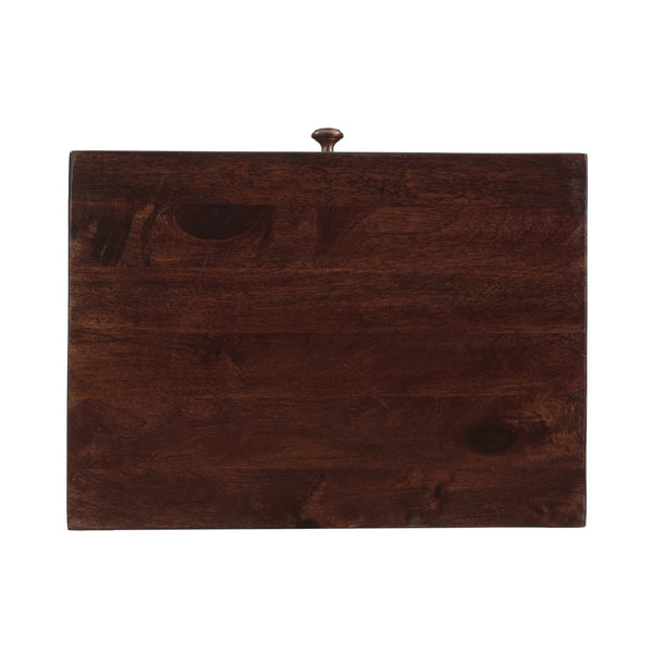 English Elm Christopher Knight Home® - End handcrafted traditional wood end table with carved detailing, mango-faux wood finish, drawer storage, 18"W 67337.00