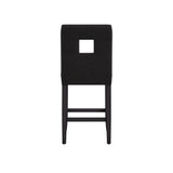 Homelegance By Top-Line Adalynn Keyhole Counter Height High Back Stools (Set of 2) Black Rubberwood