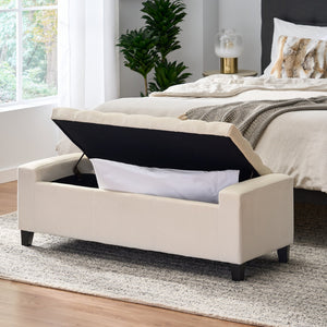 English Elm Guernsey Tufted Storage Ottoman with Lift Top Hidden Compartment for Living Rooms 59336.00NVLT