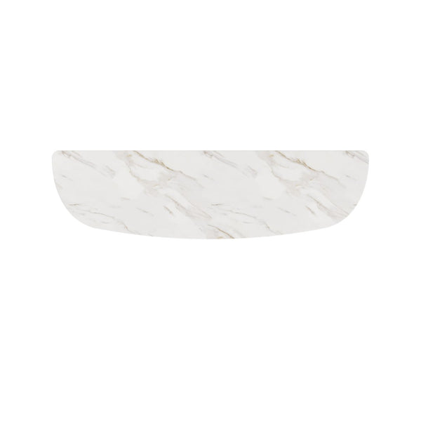 A.R.T. Furniture Verge Console Table: Sculptural Marble Design with Warm Metal Base for Modern Elegance and Functionality 337314-1043