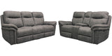 Parker House Mason - Carbon Power Reclining Sofa And Loveseat Light Grey 100% Polyester (W) Mma-32ph-crb