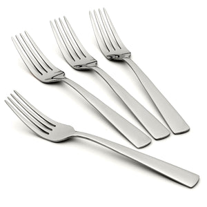 Lenox Oneida Nocha Everyday Flatware Salad Forks, Set of 4 Metallic, STAINLESS METAL H098004A