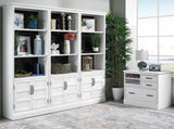 Parker House Shoreham - Effortless White 35 In. Door Bookcase Effortless White Acacia Solids / Birch Veneers SHO#435-EFW