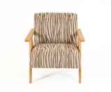 VIG Furniture Modrest Oakhurst - Modern Beige Pattern + Wood Accent Chair VGHM-ST293-BGE