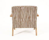 VIG Furniture Modrest Oakhurst - Modern Beige Pattern + Wood Accent Chair VGHM-ST293-BGE