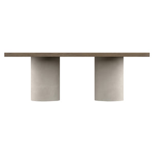 Bernhardt Bernhardt Casa Paros Dining Table With Extendable 24" Leaf, White Oak Top & Bedrock Pedestals K1854