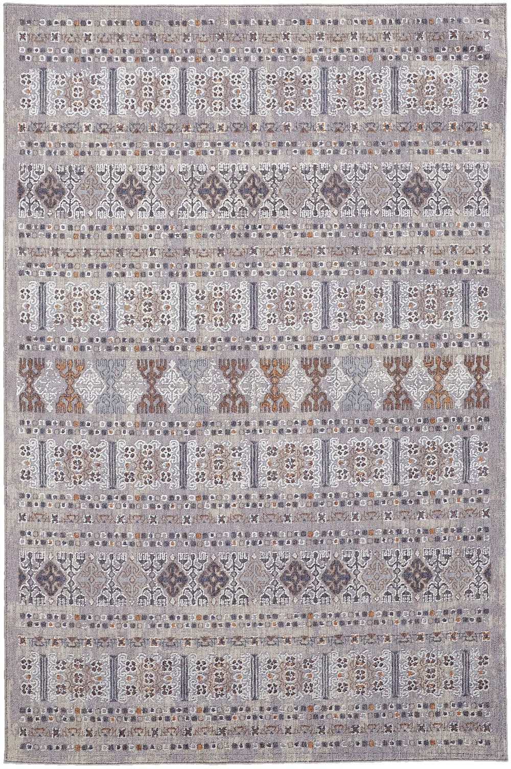 Feizy Rugs Francisco Southwestern-inspired Machine-woven Rug - Durable Geometric Design For Elegant Spaces Orange,Gray,White Polyester,Polypropylene Fra39gcfrstgryf94