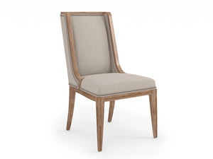 A.R.T. Furniture Set Of 2 - Passage Hostess Sling Chair - Elegant Natural Oak Finish With Velvet Upholstery & Nailhead Trim - Set Of 2 Beige, Brown Ash Solids,Knotty Oak Veneers,Foam,Fabric,Metal 287201-2302