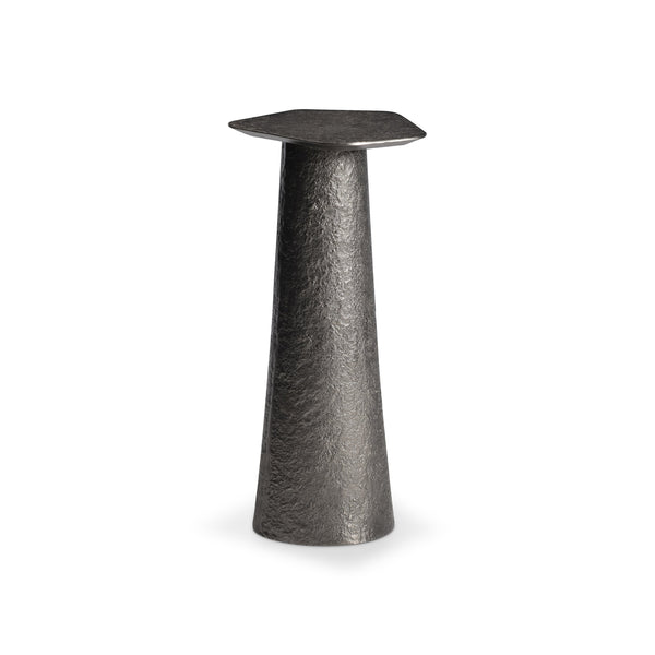 Bernhardt Bernhardt Lark Cast Aluminum Accent Table In Graphite Finish — Conical Base, Cantilevered Five‑Sided Top, Compact Modern Sculpture (23"H) 347421G