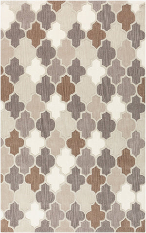 Livabliss Oasis Hand-tufted Wool Blend Area Rug Cottage Style for Large Living Dining Rooms Charcoal, Taupe 3'3" x 5'3" OAS1088-3353