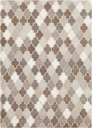 Livabliss Oasis Hand-tufted Wool Blend Area Rug Cottage Style for Large Living Dining Rooms Charcoal, Taupe 8' x 11' OAS1088-811