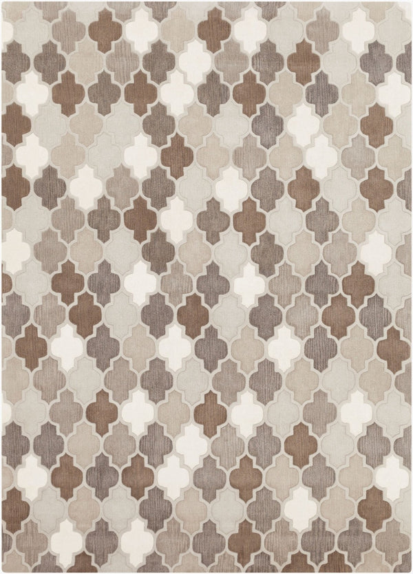 Livabliss Oasis Hand-tufted Wool Blend Area Rug Cottage Style for Large Living Dining Rooms Charcoal, Taupe 8' x 11' OAS1088-811
