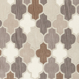 Livabliss Oasis Hand-tufted Wool Blend Area Rug Cottage Style for Large Living Dining Rooms Charcoal, Taupe 8' x 11' OAS1088-811