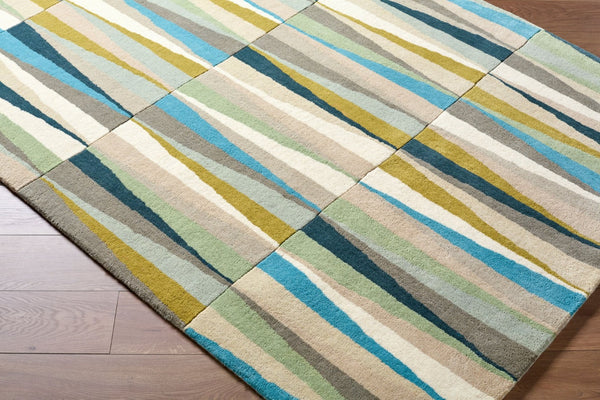 Livabliss Oasis Hand Tufted Wool Area Rug for Entryways Bathrooms and Accent Spaces Ice Blue, Blue 2' x 3' OAS1095-23