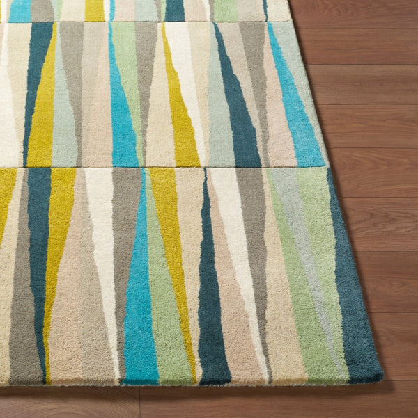 Livabliss Oasis Hand Tufted Wool Area Rug for Entryways Bathrooms and Accent Spaces Ice Blue, Blue 2' x 3' OAS1095-23