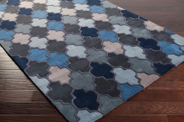 Surya Oasis 8' X 8' Handmade Wool Blend Area Rug - Luxurious Cottage-style Design For Timeless Beauty Blue Wool Oas1103-8rd